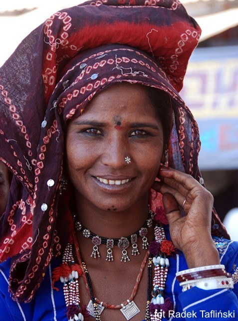 Kobieta z Radżastanu w Indiach